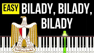 Bilady Bilady Bilady Egyptian National Anthem Easy Piano Tutorial For Beginners [upl. by Euqinom]