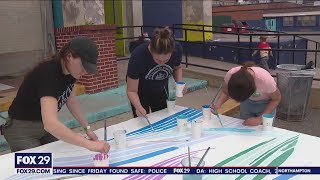 Fishtown students paint works of art using school building as canvas [upl. by Cordey]