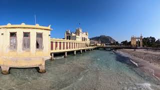 Best Beach Sicily Italy 🏖 Walking Tour on Mondello Beach video 360° [upl. by Banna]