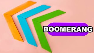 How to Make an Origami Boomerang  FLYING AND RETURNING [upl. by Donald]