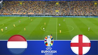 Netherlands vs England  UEFA Euro 2024  Semi Finals  Watch Along amp Pes Gameplay [upl. by Gatian165]