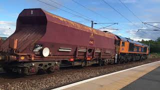 Class 66 hauled freight trains at newcraighall [upl. by Myo]