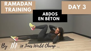 Ramadan training  Day 3  Abdos en béton 🔝🍫  Objectif ventre plat 💯 [upl. by Analah]