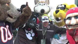 NFL Mascots at the Pop Warner Super Bowl [upl. by Englebert]