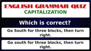 English Grammar Quiz  CAPITALIZATION  Can you pass this Grammar Test  Fun English Learning [upl. by Yellah]