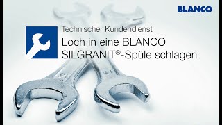 Zusätzliche Lochbohrung für eine BLANCO Silgranitspüle [upl. by Llet]