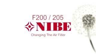 NIBE F200 and F205  How to change the air filter [upl. by Odlauso458]