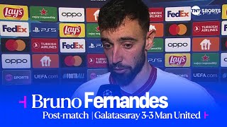 quotWE CONCEDE REALLY BAD GOALSquot 😤  Bruno Fernandes  Galatasaray 33 Man United  Champions League [upl. by Eanal]