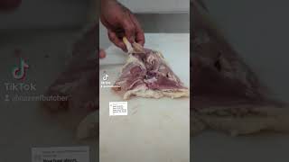 How to debone chicken legs butcher chicken howto knifeskills [upl. by Skutchan]