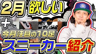 【スニーカー】2月に欲しいと思っているスニーカー今月注目の10足を紹介！！2024年2月【ナイキアディダスコンバースニューバランス】 [upl. by Tattan447]