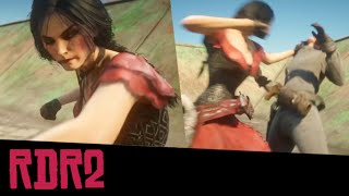 RDR2 Saint Denis Rooftop Brawl  PVP Gameplay  Fist Fight Combat Catfight beatdown [upl. by Nilecoj]