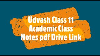 Udvash Class 11 Academic Class Notes pdf Notes Drive link  Udvash Class note [upl. by Anagrom]