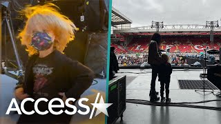 Mick Jaggers 5YearOld Son DANCES At Rolling Stones Concert [upl. by Catt904]