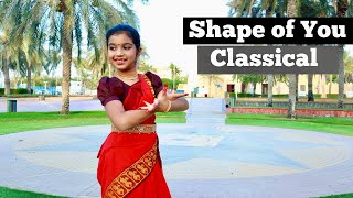 Shape of you  Classical dance  Easy dance steps  Anvi Shetty [upl. by Ahseyi]