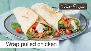 Wraps met pulled chicken 🌯  LeukeReceptennl [upl. by Ibed]