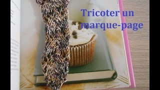 Tricoter un marque page au point jour en angle [upl. by Einnal]