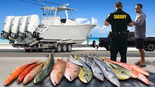 Boat So Big they Called The Cops Offshore Frenzy Snapper Mahi Tuna Florida Keys Catch amp Cook [upl. by Aprile212]