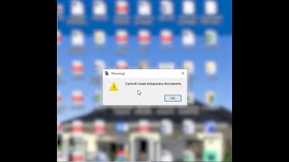 🛑 Cannot create temporary documents error ⛔ Quick Fix [upl. by Cris39]