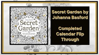 Completed Calendar Flip Through  Secret Garden by Johanna Basford [upl. by Spense863]