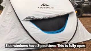 Opvouwen 2 Seconds Pop Up Tent Quechua [upl. by Chaffee242]