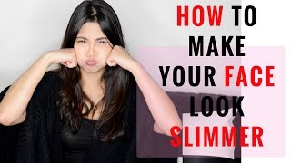 How To Make Your Face Look Slimmer Instantly  Hacks amp Tips For Round Face [upl. by Ramedlav964]