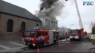 Grote brand in parochiehuis Oud Vossemeer [upl. by Anaeel829]