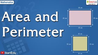 Math for kids  Learn Area and Perimeter  Mathematics  iKen  iKenEdu  iKenApp [upl. by Nyraf]