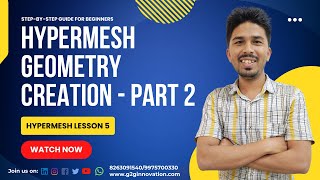 Lesson 5  Hypermesh Geometry Creation  Part 2  Advanced Techniques Explained [upl. by Lanti]