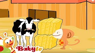 Oliver  Feeding Farm Animals 🦃 🐴  Videos for toddlers  CartoonsBabyTV [upl. by Leona]