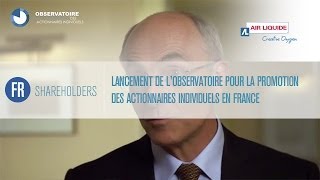 Lancement de lObservatoire pour la promotion des actionnaires individuels en France [upl. by Ennaylil58]