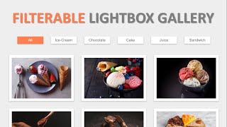 Responsive Filterable Lightbox Gallery  HTML CSS JQUERY   JQUERY Magnific Popup Tutorial [upl. by Annavas]