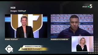 AnneLaure Bonnet réagit à l’hommage de Mbappé à la chaîne Téléfoot dans C à vous sur France 5 [upl. by Hsima]