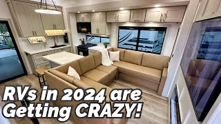 RVs in 2024 look like THIS NEW 2024 Brinkley Model G 3950 fifth wheel toy hauler [upl. by Alithia]