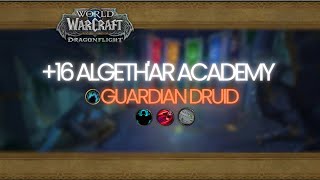 Algethar Academy 16 Fortified  Guardian Druid  TWW Prepatch  Cute little warm up key [upl. by Seuqramed185]