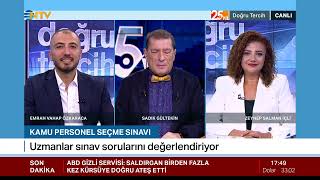 14072024 NTV DOĞRU TERCİH KPSSYİ DEĞERLENDİRME [upl. by Aicekat69]