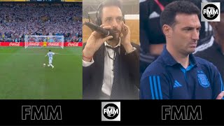 La REACCION de SCALONI en los penales Argentina Francia en la FINAL del Mundial QATAR 2022 [upl. by Ynohtnad]