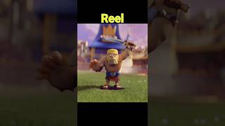 Reel vs real clash of clans ⚔️ super barbarian 💥 vs giant clashofclans superbarbarian gaint coc [upl. by Elohcim]