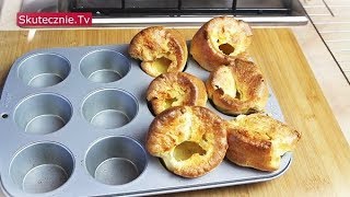 Popovers w formie na muffiny  klasyczne i pełnoziarniste  SkutecznieTv [upl. by Faus]