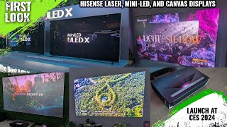 Hisense Laser MiniLED 4K Laser TV Canvas Displays And ULED X lineup Launched At CES 2024 [upl. by Issak]