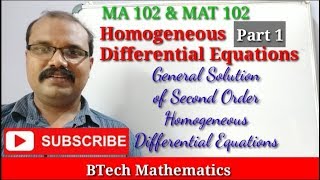 General Solution of 2nd Order Homogeneous Linear Differential Equation Part 1 S2 Mathematics [upl. by Truelove955]