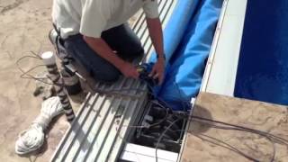 EZCover manual swimming pool safety cover DIY installation [upl. by Llebanna6]