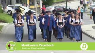 Musikverein Peuerbach  Bezirksmusikfest Gaspoltshofen 2016  Marschmusik  Blasmusik Musikkapellen [upl. by Akiemehs]