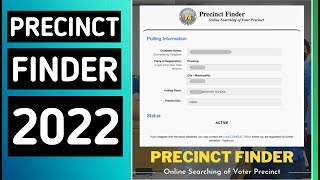 PRECINCT FINDER 2022 Voters Verifier  Tutorial [upl. by Haveman]