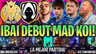 IBAI CASTEA EL DEBUT DEL NUEVO MAD KOI vs HERETICS😱  MDK vs TH LEC INVIERNO 2024 ESPAÑOL LVP [upl. by Monahan]