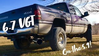 BIG 67 Cummins VGT Turbo Swap to Second Gen 24 Valve Sounds AMAZING [upl. by Plunkett]