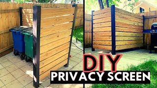 DIY Trash Can Screen  Horizontal Privacy Screen [upl. by Selrahc]