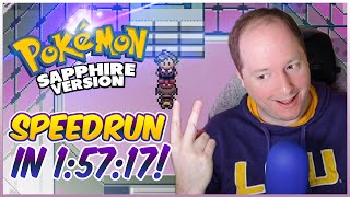 NEW PERSONAL BEST POKEMON SAPPHIRE SPEEDRUN IN 15717 2ND PLACE [upl. by Yeorgi]