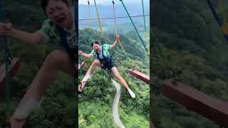 Is There Lubricant On The StairsBungee Jumping With Rope In Beautiful Place funny [upl. by Eirac716]