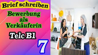 prüfung B1 Brief schreiben Bewerbung als Verkäuferin [upl. by Hadley]