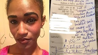 When This Waitress Served 3 ProTrump Customers The Note They Left Behind Took Her Breath Away [upl. by Esorbma]